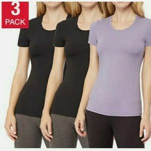 32 Degrees Ladies' Cool Tees, 3-pack, Black&Purple